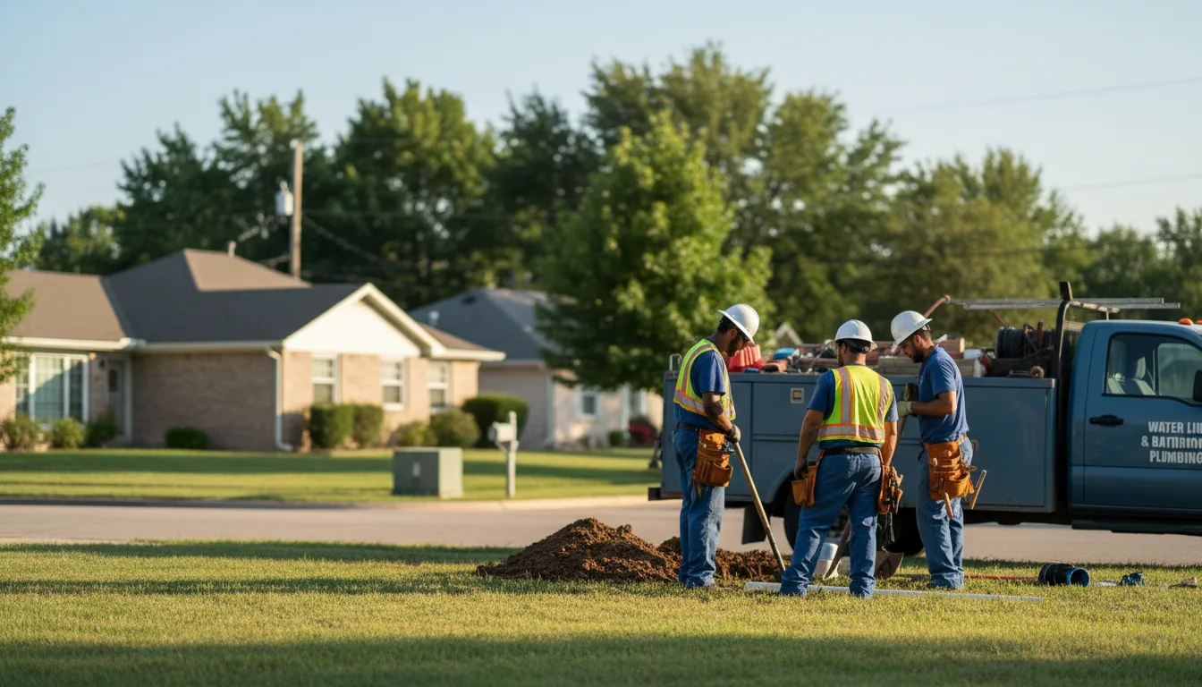 Residential water line and bathroom plumbing service in Alexandria, SD